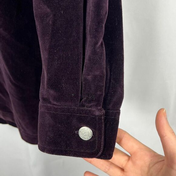 Jones New York Sport Vintage Purple Velvet Overshirt Jacket XL 1X - Picture 4 of 7